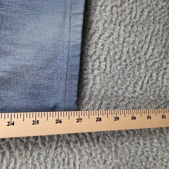 HUDSON Jeans Mens 40 (38x27) Blue Byron 5 Pocket Straight Zip Fly Distressed - Picture 5 of 12